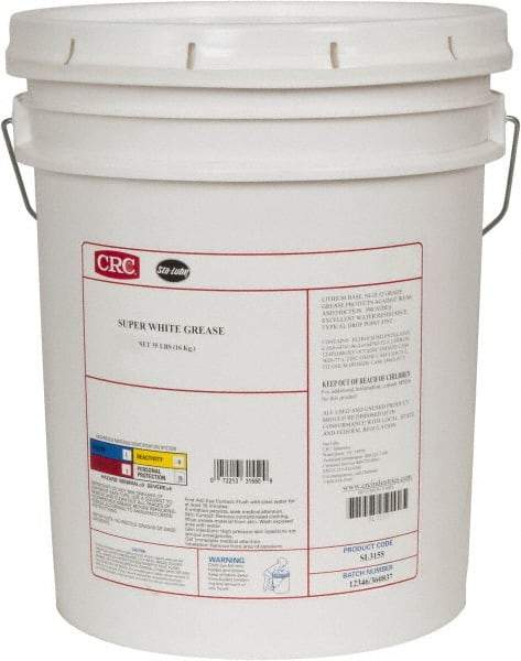 CRC - 35 Lb Pail Lithium General Purpose Grease - White, 300°F Max Temp, NLGIG 1-1/2, - Eagle Tool & Supply