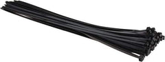 Thomas & Betts - 24" Long Black Nylon Standard Cable Tie - 175 Lb Tensile Strength, 2.15mm Thick, 7.2" Max Bundle Diam - Eagle Tool & Supply