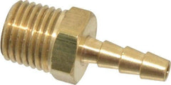 Cerro - 1/4 NPTF Thread Hose Barb x Male NPT Connector - 3/16" ID Hose, Brass - Eagle Tool & Supply