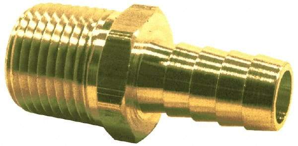 Cerro - 1/8 NPTF Thread Hose Barb x Male NPT Connector - 5/16" ID Hose, Brass - Eagle Tool & Supply