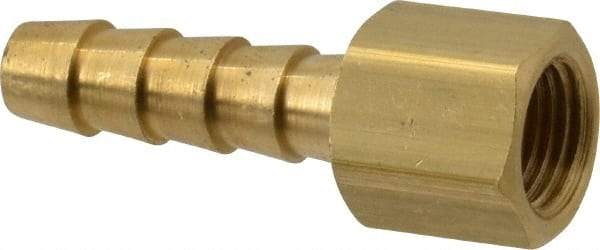 Cerro - 1/8 NPTF Thread Hose Barb x Female NPT Connector - 1/4" ID Hose, Brass - Eagle Tool & Supply