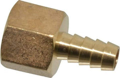 Cerro - 1/2 NPTF Thread Hose Barb x Female NPT Connector - 3/8" ID Hose, Brass - Eagle Tool & Supply