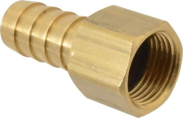 Dixon Valve & Coupling - 3/8 NPSM Thread Hose Barb Gasket Seat x Female NPSM Swivel Connector - 1/2" ID Hose, Brass - Eagle Tool & Supply