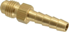 Dixon Valve & Coupling - 7/16 UNF Thread Hose Barb x Male 45° SAE Connector - 1/4" ID Hose x 1/4" OD Hose, Brass - Eagle Tool & Supply