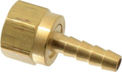 Cerro - 5/8 UNF Thread Hose Barb x Female 45° SAE Swivel Connector - 1/4" ID Hose x 3/8" OD Hose, Brass - Eagle Tool & Supply