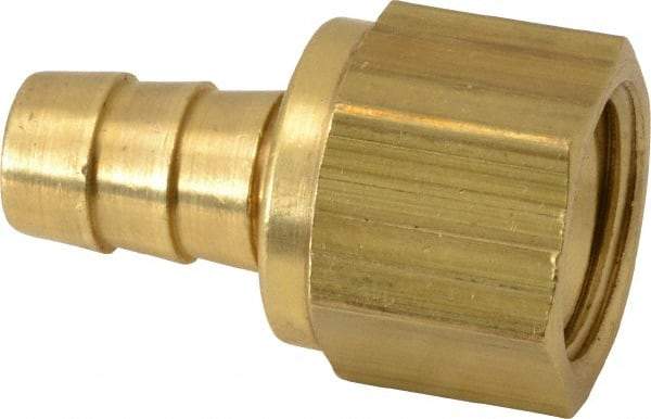 Cerro - 5/8 UNF Thread Hose Barb x Female 45° SAE Swivel Connector - 3/8" ID Hose x 3/8" OD Hose, Brass - Eagle Tool & Supply