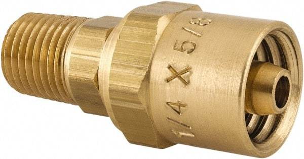 Dixon Valve & Coupling - 1/4 NPTF, Reusable Hose Male Fitting - 1/4" Hose ID x 5/8" Hose OD - Eagle Tool & Supply