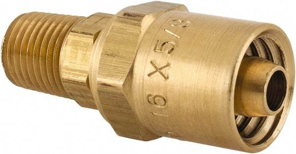 Dixon Valve & Coupling - 1/4 NPTF, Reusable Hose Male Fitting - 5/16" Hose ID x 5/8" Hose OD - Eagle Tool & Supply