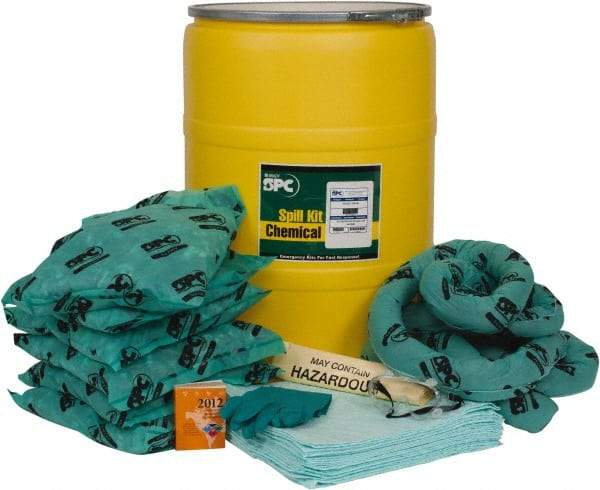 Brady SPC Sorbents - 38 Gal Capacity Hazardous Materials Spill Kit - 55 Gal Drum - Eagle Tool & Supply