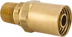 Dixon Valve & Coupling - 1/2 NPTF, Reusable Hose Male Fitting - 1/2" Hose ID x 15/16" Hose OD - Eagle Tool & Supply