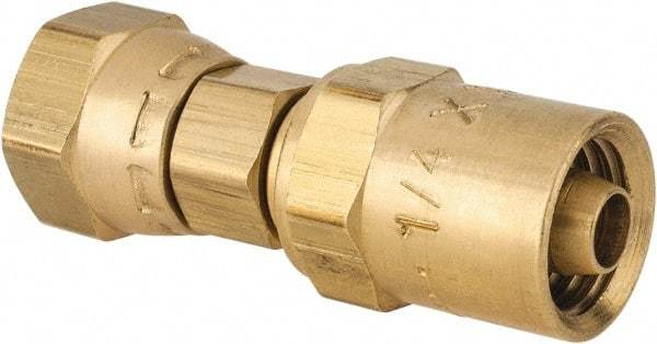 Dixon Valve & Coupling - 1/4 NPSM, Reusable Hose Female Swivel Fitting - 1/4" Hose ID x 1/2" Hose OD - Eagle Tool & Supply