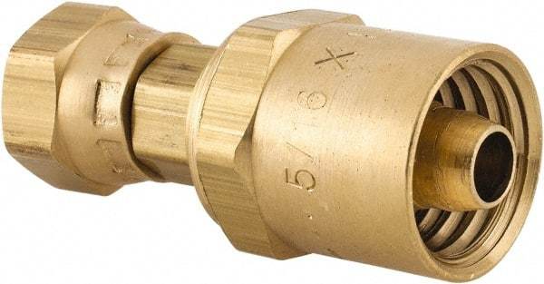 Dixon Valve & Coupling - 1/4 NPSM, Reusable Hose Female Swivel Fitting - 5/16" Hose ID x 11/16" Hose OD - Eagle Tool & Supply