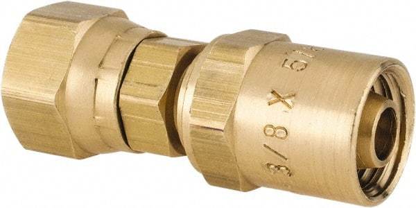 Dixon Valve & Coupling - 3/8 NPSM, Reusable Hose Female Swivel Fitting - 3/8" Hose ID x 5/8" Hose OD - Eagle Tool & Supply