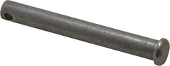 Value Collection - 3/8" Pin Diam, 3" OAL, Standard Clevis Pin - 5/32" Hole, 2-27/32" Usable Length, Uncoated Stainless Steel - Eagle Tool & Supply