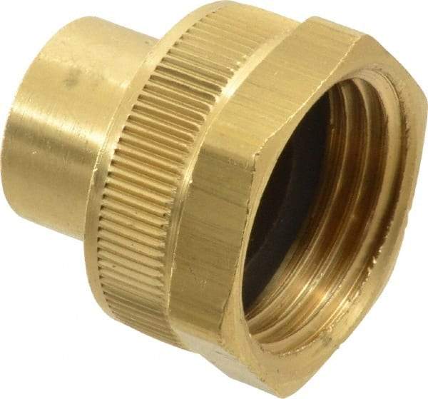 Dixon Valve & Coupling - 1/4 NPTF & 3/4 NH Garden Hose Fitting - Brass, Female Hose to Female Pipe Connector - Eagle Tool & Supply