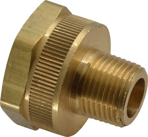 Dixon Valve & Coupling - 3/8 NPTF & 3/4 NH Garden Hose Fitting - Brass, Female Hose to Male Pipe Connector - Eagle Tool & Supply