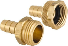 Dixon Valve & Coupling - 3/4 NH Garden Hose Fitting - Brass, Short Shank Male/Female Set Connector - Eagle Tool & Supply