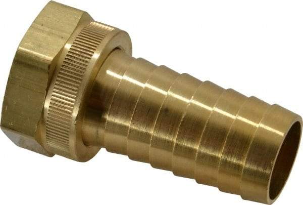 Dixon Valve & Coupling - 1 NH Garden Hose Fitting - Brass, Long Shank Female Swivel Connector - Eagle Tool & Supply