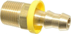 Cerro - 3/8" ID 3/8 NPTF Barbed Push On Male Connector - Brass - Eagle Tool & Supply
