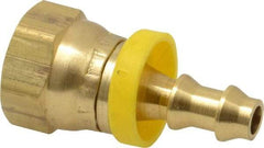 Dixon Valve & Coupling - 1/4" ID 1/4 NPSM Barbed Push On Female Connector - Brass - Eagle Tool & Supply