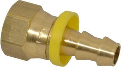 Dixon Valve & Coupling - 3/8" ID 3/8 NPSM Barbed Push On Female Connector - Brass - Eagle Tool & Supply