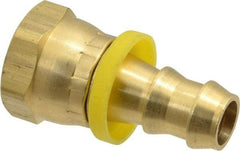 Dixon Valve & Coupling - 1/2" ID 1/2 NPSM Barbed Push On Female Connector - Brass - Eagle Tool & Supply