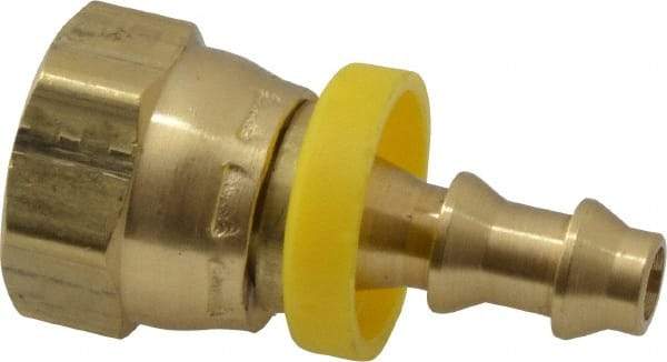 Dixon Valve & Coupling - 1/4" ID 1/4 NPSM Barbed Push On Female Connector - Brass - Eagle Tool & Supply