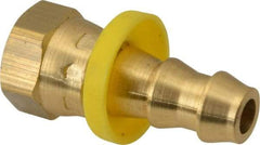 Dixon Valve & Coupling - 3/8" ID 1/4 NPSM Barbed Push On Female Connector - Brass - Eagle Tool & Supply