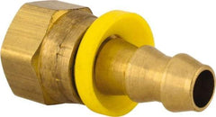 Dixon Valve & Coupling - 3/8" ID 3/8 NPSM Barbed Push On Female Connector - Brass - Eagle Tool & Supply