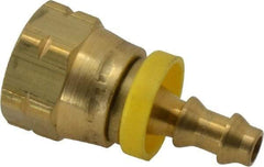 Dixon Valve & Coupling - 1/4" ID 5/8 UNF Barbed Push On Female Connector - 3/8" OD, Brass - Eagle Tool & Supply