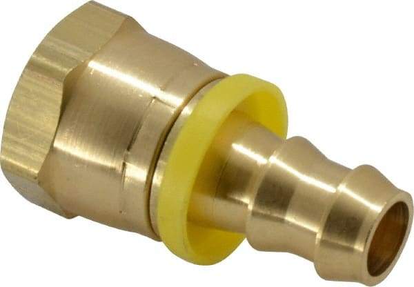 Dixon Valve & Coupling - 1/2" ID 7/8 UNF Barbed Push On Female Connector - 5/8" OD, Brass - Eagle Tool & Supply