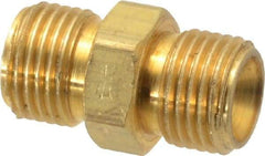 Dixon Valve & Coupling - 1/8 Male Thread, Brass Industrial Pipe Hex Nipple - MNPSM, 1,000 psi - Eagle Tool & Supply