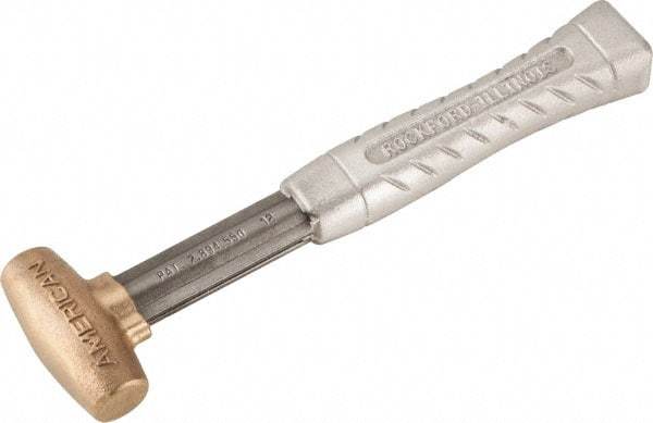 American Hammer - 1 Lb Head 1" Face Bronze Head Hammer - 11-1/2" OAL, Aluminum Handle - Eagle Tool & Supply