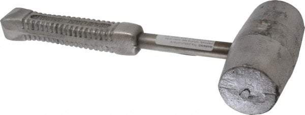 American Hammer - 10 Lb Head 2-1/2" Face Lead Alloy Nonmarring Lead Hammer - 13-1/2" OAL, Aluminum Handle - Eagle Tool & Supply