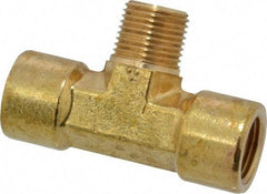 Cerro - 3/8 Male Thread x 3/8 Female Thread, Brass Industrial Pipe Male Branch Tee - MNPTF x FNPTF, 1,200 psi - Eagle Tool & Supply