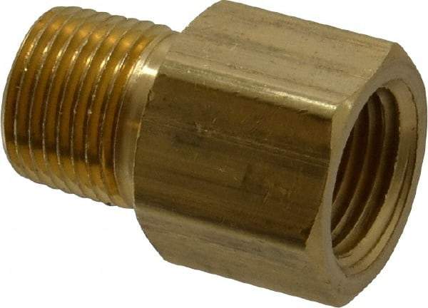 Dixon Valve & Coupling - 1/2 Male Thread x 1/2 Female Thread, Brass Industrial Pipe Adapter - MNPTF x FNPTF, 1,000 psi - Eagle Tool & Supply