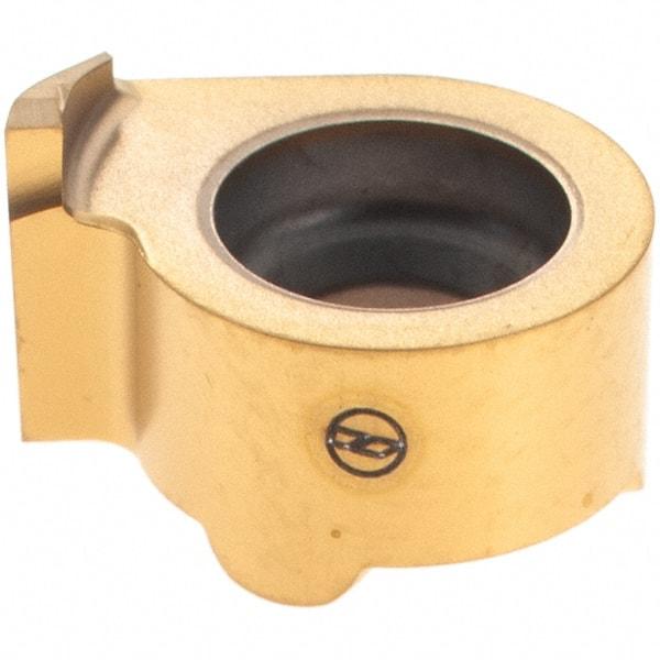 Iscar - 12100005GFQR Grade IC528, 1mm Cutting Width Carbide Grooving Insert - 1.5mm Max Depth of Cut, Right Hand, 0.05mm Corner Radius, TiCN/TiN Finish - Eagle Tool & Supply