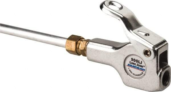 Guardair - 120 Max psi Safety Extension Tube Thumb Lever Blow Gun - 1/4 NPT, 60" Tube Length, Aluminum - Eagle Tool & Supply