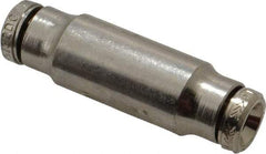 Norgren - 5/32" Outside Diam, Nickel Plated Brass Push-to-Connect Tube Union - 260 Max psi, Tube to Tube Connection - Eagle Tool & Supply