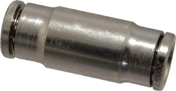 Norgren - 5/16" Outside Diam, Nickel Plated Brass Push-to-Connect Tube Union - 260 Max psi, Tube to Tube Connection - Eagle Tool & Supply