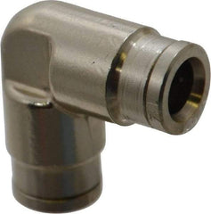 Norgren - 1/4" Outside Diam, Nickel Plated Brass Push-to-Connect Tube Union Elbow - 260 Max psi, Tube to Tube Connection - Eagle Tool & Supply