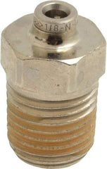 Norgren - 1/4 NPTF, Nickel Plated Brass Push-to-Connect Tube Male Connector - 260 Max psi, Tube to Male NPT Connection - Eagle Tool & Supply