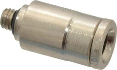 Norgren - 10-32 UNF, Nickel Plated Brass Push-to-Connect Tube Male Connector - 260 Max psi, Tube to Male UNF Connection - Eagle Tool & Supply