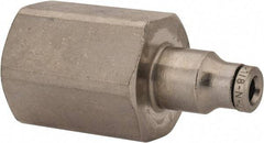 Norgren - 1/4 NPTF, Nickel Plated Brass Push-to-Connect Tube Female Connector - 260 Max psi, Tube to Male NPT Connection - Eagle Tool & Supply