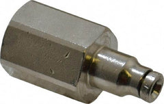Norgren - 1/4 NPTF, Nickel Plated Brass Push-to-Connect Tube Female Connector - 260 Max psi, Tube to Male NPT Connection - Eagle Tool & Supply