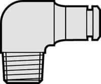 Norgren - 1/4 NPTF, Nickel Plated Brass Push-to-Connect Tube Male Elbow - 260 Max psi, Tube to Male NPT Connection - Eagle Tool & Supply