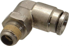 Norgren - 1/8 NPTF, Nickel Plated Brass Push-to-Connect Tube Male Swivel Elbow - 260 Max psi, Tube to Male NPT Connection - Eagle Tool & Supply