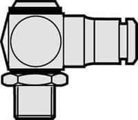 Norgren - 1/4 NPTF, Nickel Plated Brass Push-to-Connect Tube Banjo Elbow - 260 Max psi, Tube to Male Connection - Eagle Tool & Supply