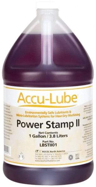 Accu-Lube - Accu-Lube Power Stamp II, 1 Gal Bottle Stamping Fluid - Water Soluble, For Machining - Eagle Tool & Supply