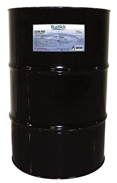 Value Collection - Rustlick EDM-500, 55 Gal Drum EDM/Dielectric Fluid - Synthetic, For Electric Discharge Machining - Eagle Tool & Supply